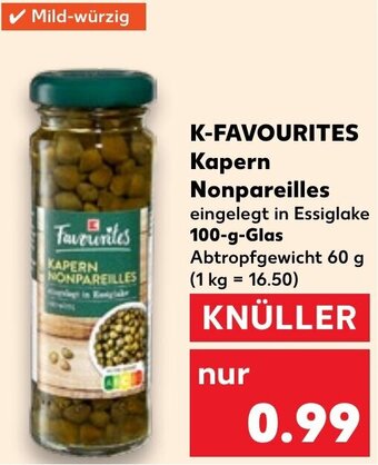 Kaufland K-FAVOURITES Kapern Nonpareilles 100-g-Glas Angebot