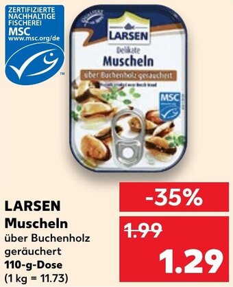 Kaufland LARSEN Muscheln 110-g-Dose Angebot