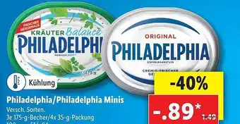 Lidl Philadelphia/Philadelphia Minis Angebot