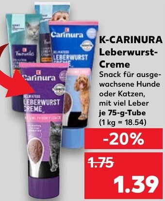 Kaufland K-CARINURA Leberwurst-Creme 75 g Tube Angebot