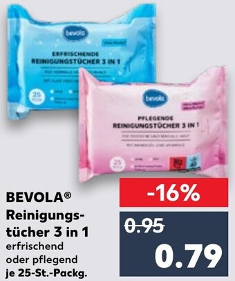 Kaufland BEVOLA Reinigungstücher 3 in 1, 25-St.-Packg. Angebot