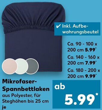 Kaufland Mikrofaser-Spannbettlaken Angebot