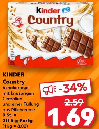 Kaufland KINDER Country 211,5 g Packg. Angebot