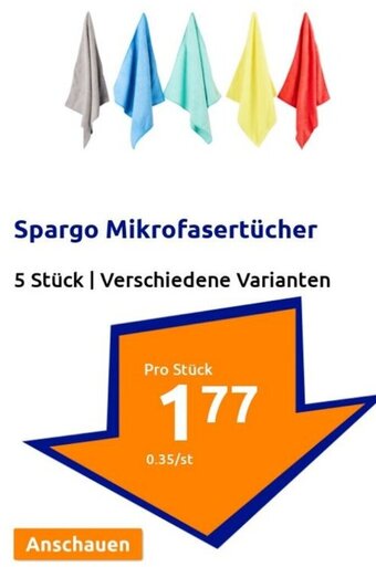 Action Spargo Mikrofasertücher 5 Stück Angebot