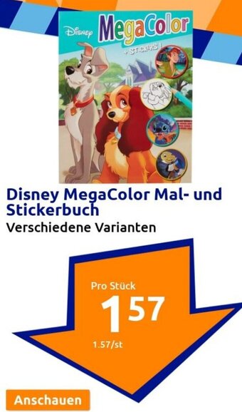 Action Disney MegaColor Mal und Stickerbuch Angebot