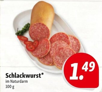 Nah & Frisch Schlackwurst im Naturdarm 100 g Angebot