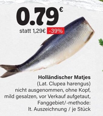 LEDO Holländischer Matjes (Lat. Clupea harengus) Stück Angebot