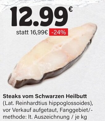 LEDO Steaks vom Schwarzen Heilbutt (Lat. Reinhardtius hippoglossoides), kg Angebot