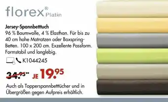 Galeria Florex Platin Jersey Spannbetttuch Angebot