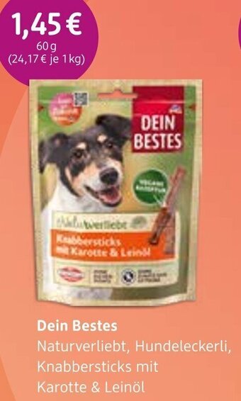 dm drogerie Dein Bestes Naturverliebt, Hundeleckerli 60 g Angebot