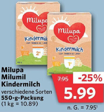 Combi Milupa Milumil Kindermilch 550 g Packung Angebot