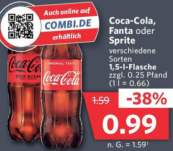 Combi Coca-Cola, Fanta oder Sprite 1,5 L Flasche Angebot