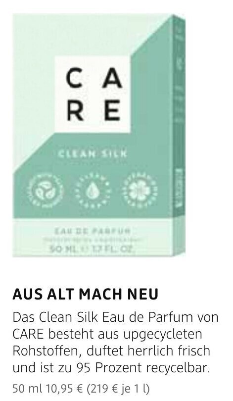 Parfum Dm Clean Duft CARE Das Clean Silk Eau De Parfum 50 Ml Angebot Bei Dm