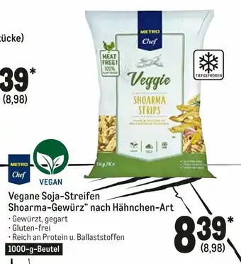 METRO Metro Chef Vegane Soja Streifen Shoarma Gewürz nach Hähnchen Art 1000g Beutel Angebot