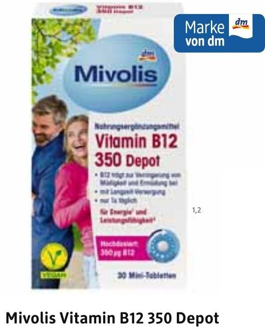 Mivolis Vitamin B12 350 Depot 6 g Angebot bei dm drogerie
