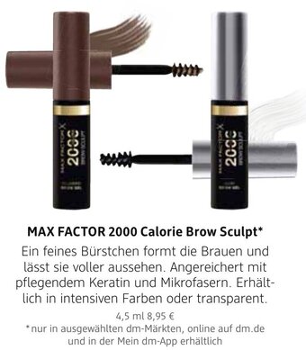 dm drogerie MAX FACTOR 2000 Calorie Brow Sculpt 4,5 ml Angebot