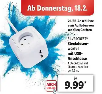 Lidl Steckdosen Würfel mit USb Anschlüsse Angebot