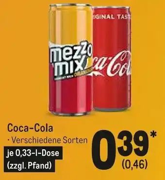 METRO Coca Cola 0,33L Dose Angebot