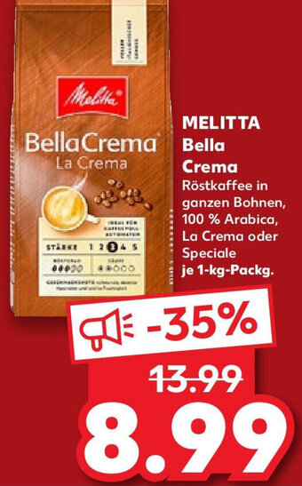 Kaufland MELITTA Bella Crema 1-kg-Packg. Angebot