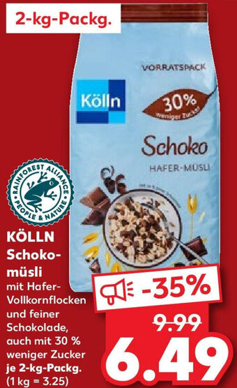 Kaufland KÖLLN Schokomüsli 2-kg-Packg. Angebot