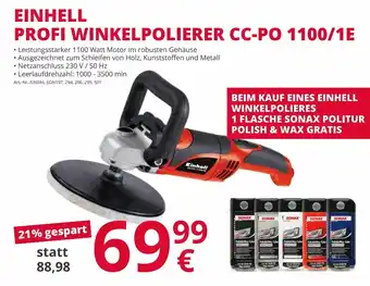 A.T.U. Einhell Profi Winkelpolierer CC-PO 1100/1E Angebot