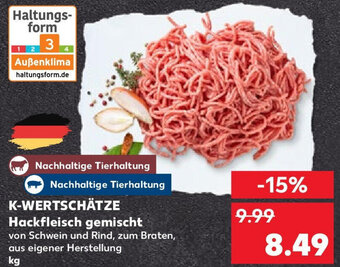 Kaufland K-WERTSCHÄTZE Hackfleisch gemischt Angebot