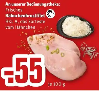 REWE Kaufpark Frisches Hähnchenbrustfilet 100g Angebot