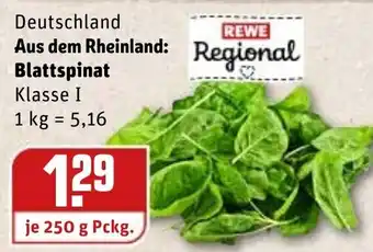 REWE Kaufpark Blattspinat 250g Angebot