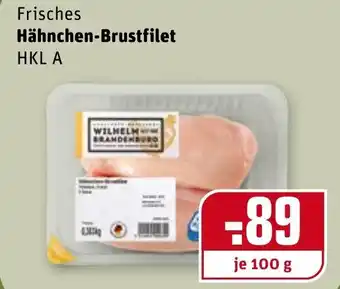 REWE Kaufpark Frisches Hähnchen Brustfilet 100g Angebot