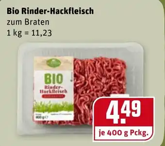 REWE Kaufpark Bio Rinder Hackfleisch 400g Angebot