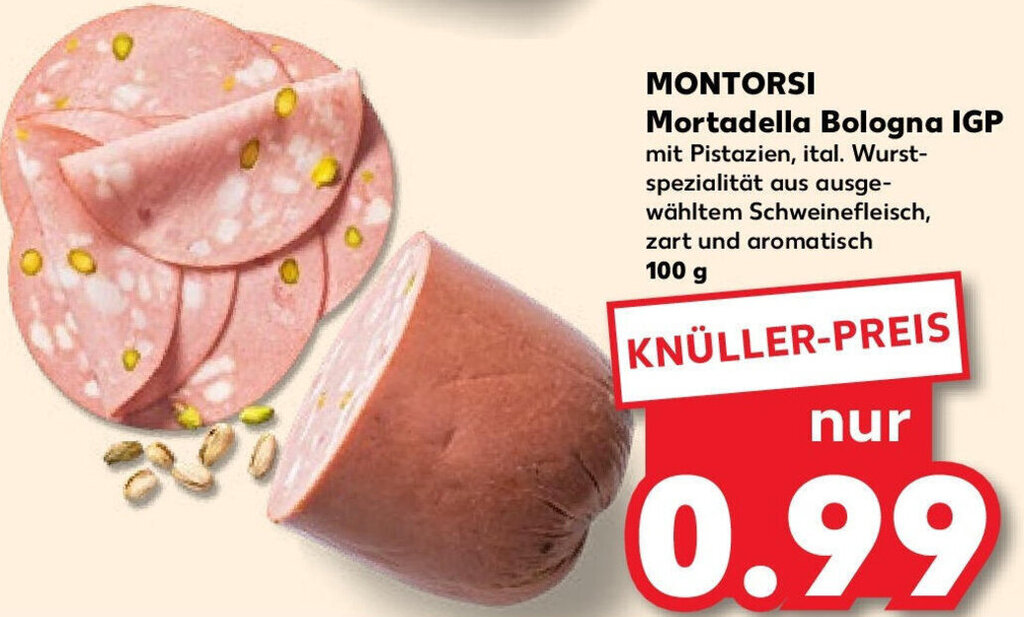 MONTORSI Mortadella Bologna IGP 100 g Angebot bei Kaufland