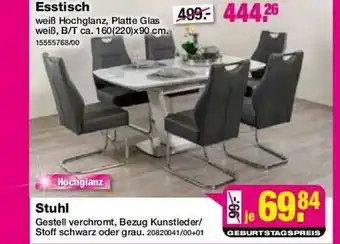 SOMIT Esstisch Stuhl Hochglanz Angebot