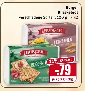 REWE Kaufpark Burger Knäckebrot 250g Angebot