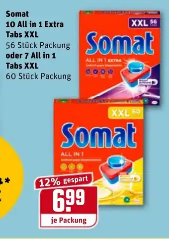 REWE Kaufpark Somat 10 All in 1 Extra Tabs XXL oder 7 All in 1 Tabs XXL Angebot