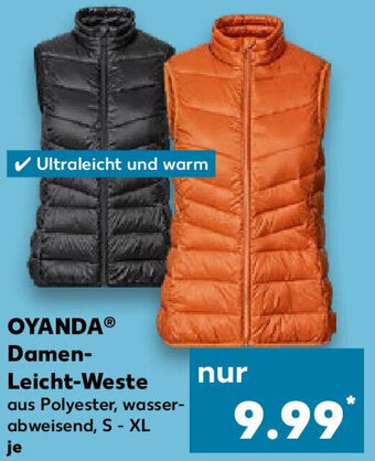 Kaufland OYANDA Damen Leicht Weste Angebot