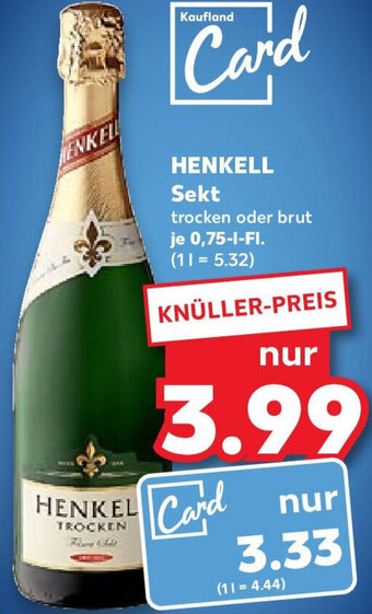 Kaufland HENKELL Sekt 0,75 L-Fl. Angebot