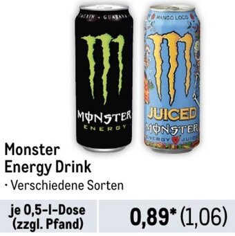 METRO Monster Energy Drink 0,5 L Dose Angebot