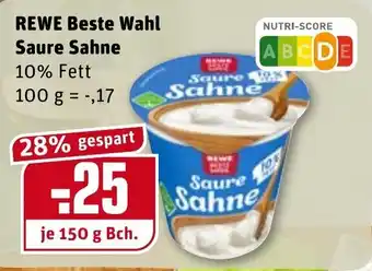 REWE Kaufpark Rewe Beste Wahl Saure Sahne 150g Becher Angebot