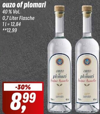 Simmel ouzo of plomari 0,7 Liter Flasche Angebot