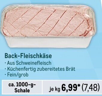 METRO Back-Fleischkäse ca. 1000-g-Schale Angebot