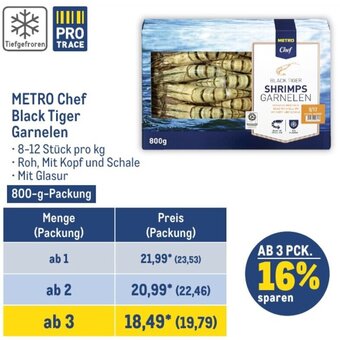 METRO METRO Chef Black Tiger Garnelen 800-g-Packung Angebot