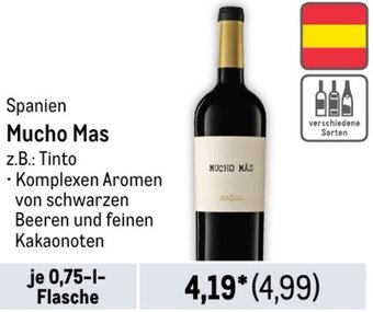 METRO Spanien Mucho Mas 0,75 L Flasche Angebot