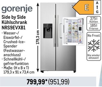 METRO gorenje Side by Side Kühlschrank NRS9EVXB1 Angebot