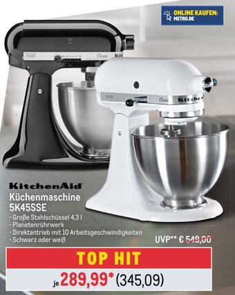 METRO KitchenAid Küchenmaschine 5K45SSE Angebot