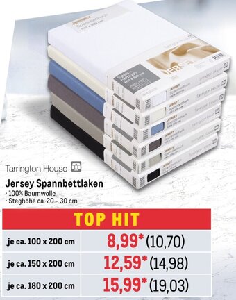 METRO Tarrington House Jersey Spannbettlaken Angebot