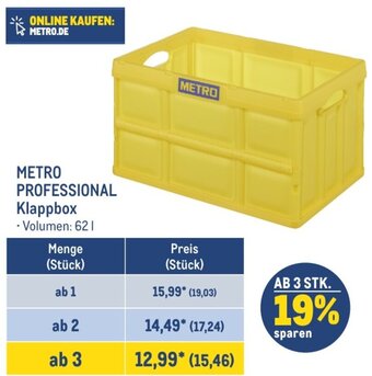 METRO METRO PROFESSIONAL Klappbox Angebot