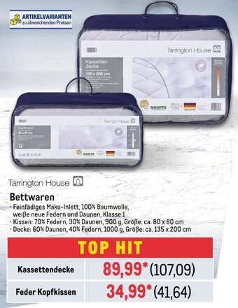 METRO Tarrington House Bettwaren Angebot