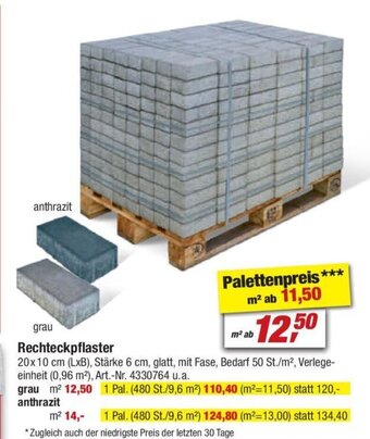 toom Baumarkt Rechteckpflaster grau Angebot