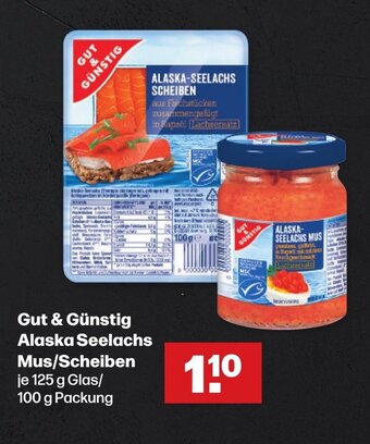 Handelshof Gut & Günstig Alaska Seelachs Mus/Scheiben 125 g Glas/ 100 g Packung Angebot