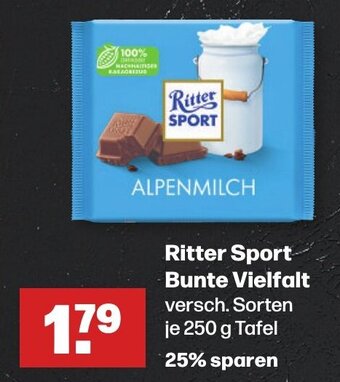 Handelshof Ritter Sport Bunte Vielfalt 250 g Tafel Angebot